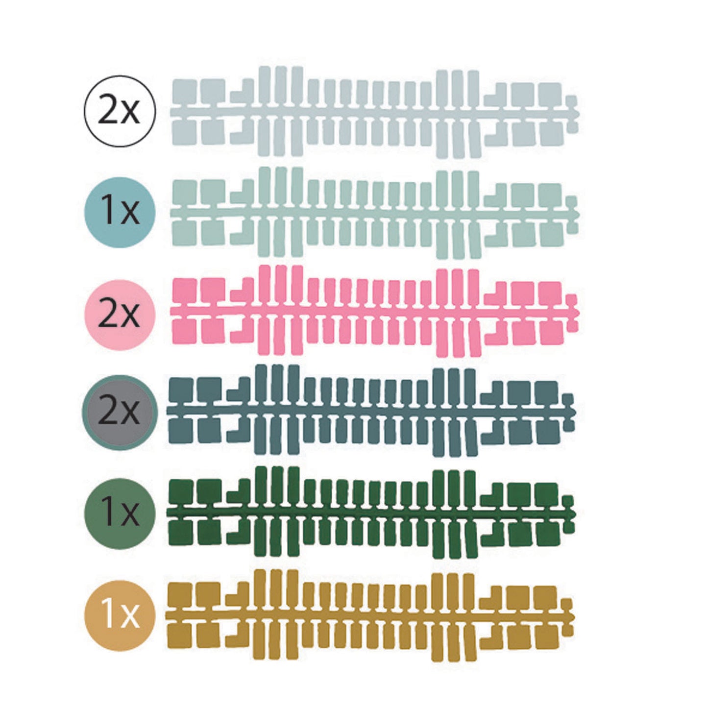 Bandes de couleurs Ministeck, 9e.