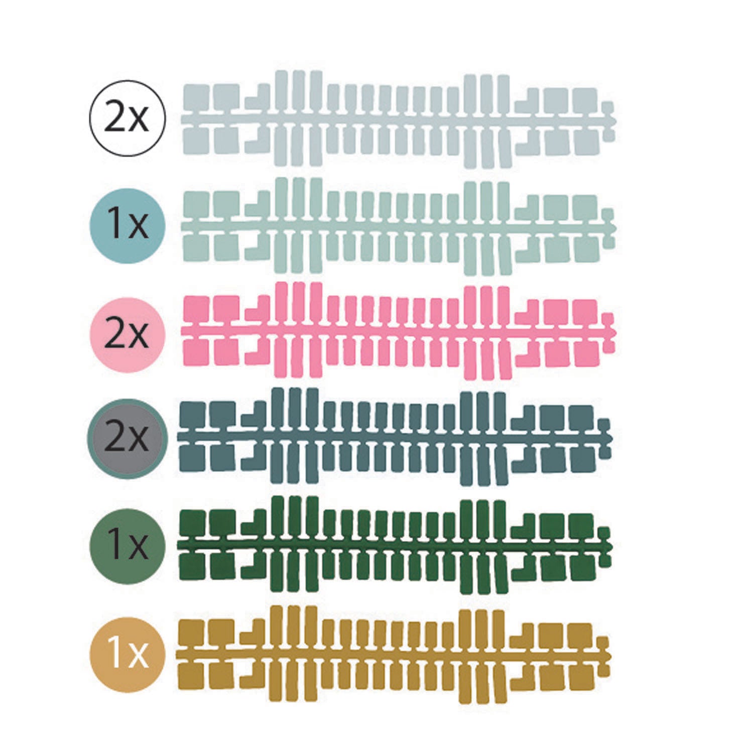 Bandes de couleurs Ministeck, 9e.