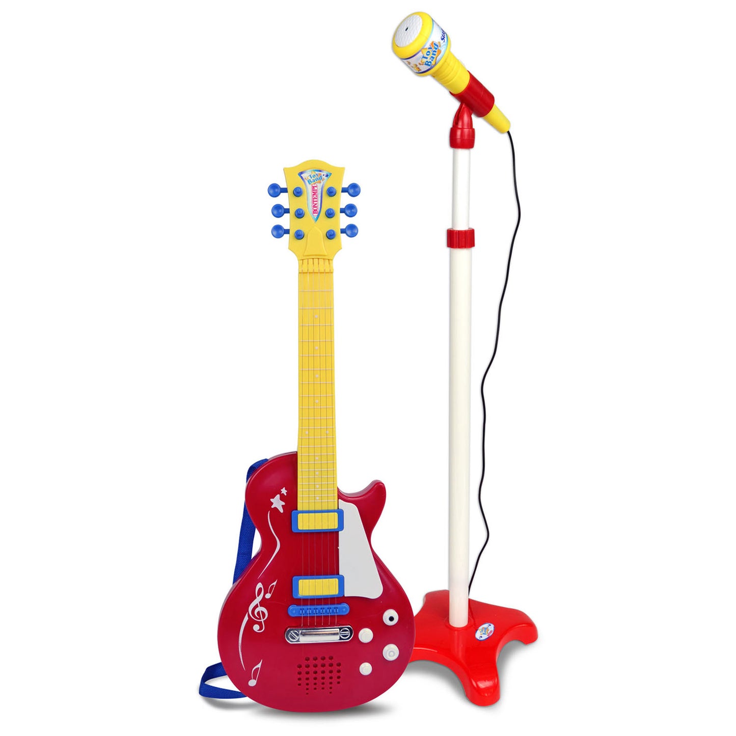 Guitare électrique bonmpi avec microphone de stage