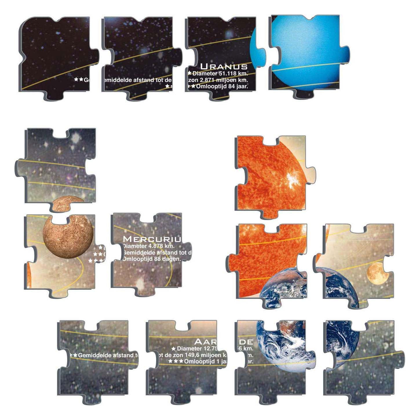 Selecta Larsen Puzzle du puzzle du système solaire, 70e.