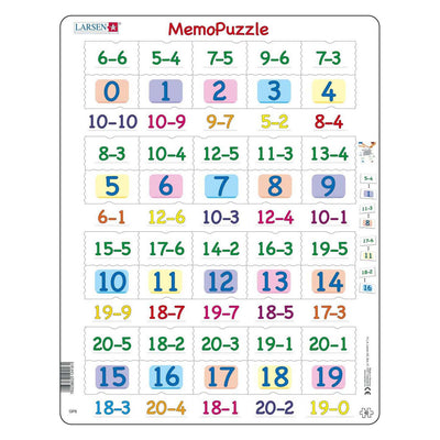 SELECTA Larsen Memopuzel - Soustraire avec des nombres de 0-20, 40e.