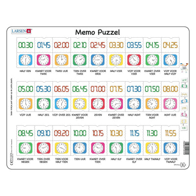 Selecta Larsen Memo Pousel Apprenez à voir l'horloge traditionnelle et numérique, 54e.