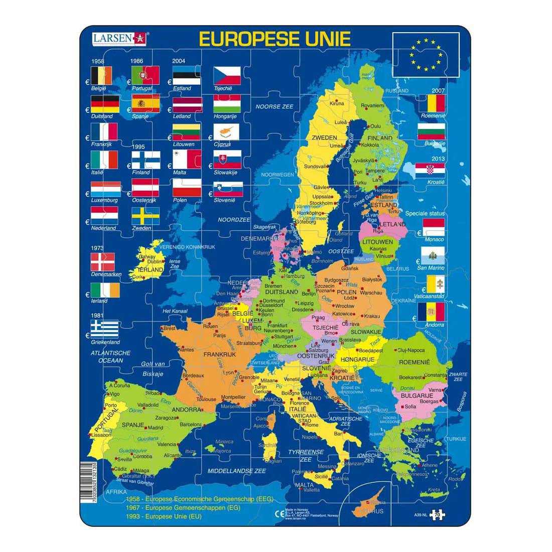 Selecta Larsen Jeg Puzzle l'Union européenne, 70e.