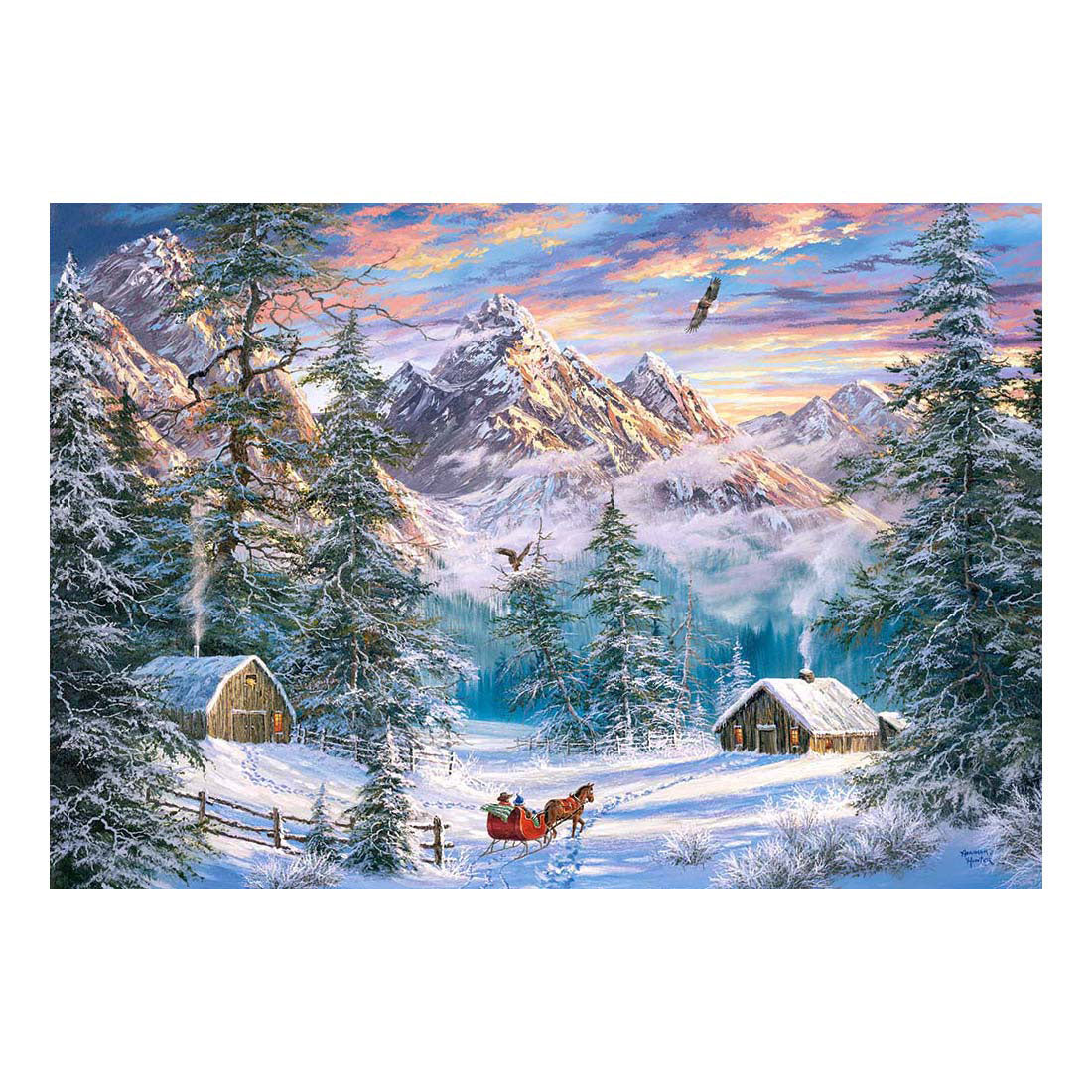Selecta Castorland Play Puzzle Mountain Christmas, 1000st.