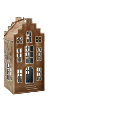 Cintre décoratif ambiance manoir maison marron 6x14,5cm