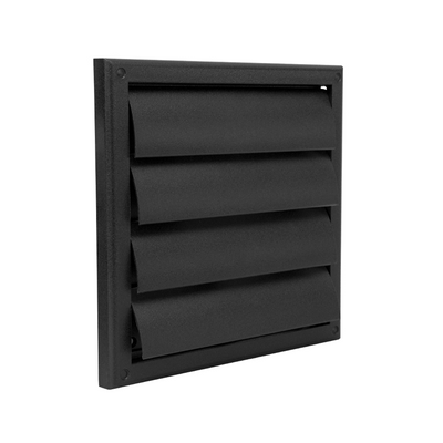Renson 1069266 - grille de hotte aspirante en saillie PVC 733 (187x187) str 9005 (noir) | 2 pièces