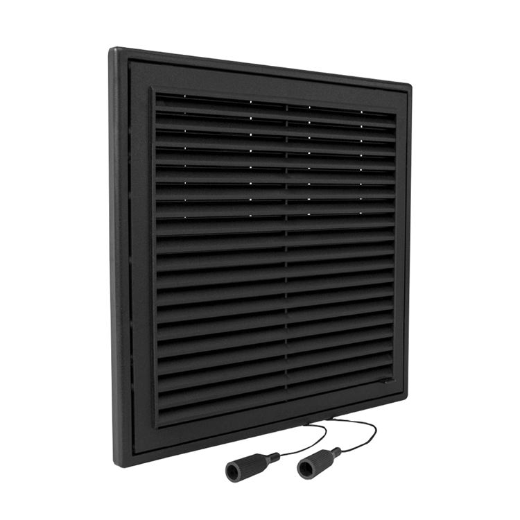 Renson 1069264 - grille orientable en saillie PVC 732 (250x250) str 9005 (noir) | 2 pièces