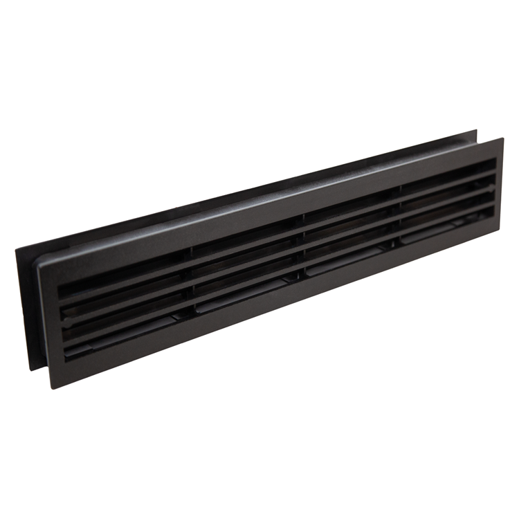 Renson 1069741 - grille de porte PVC 761 450x90 noir | 2 pièces
