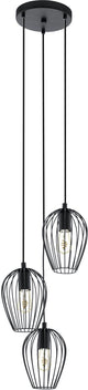 Lampe à suspension Eglo newtown - e27 - ø 38 cm - noire