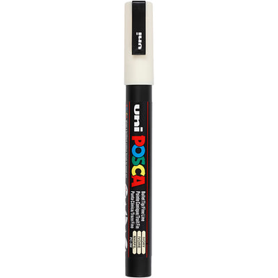 Marker Posca Uni-Posca, AFM PC-3M, épaisseur de ligne 0,9-1,3 mm, amende, ivoire, 1 pièce