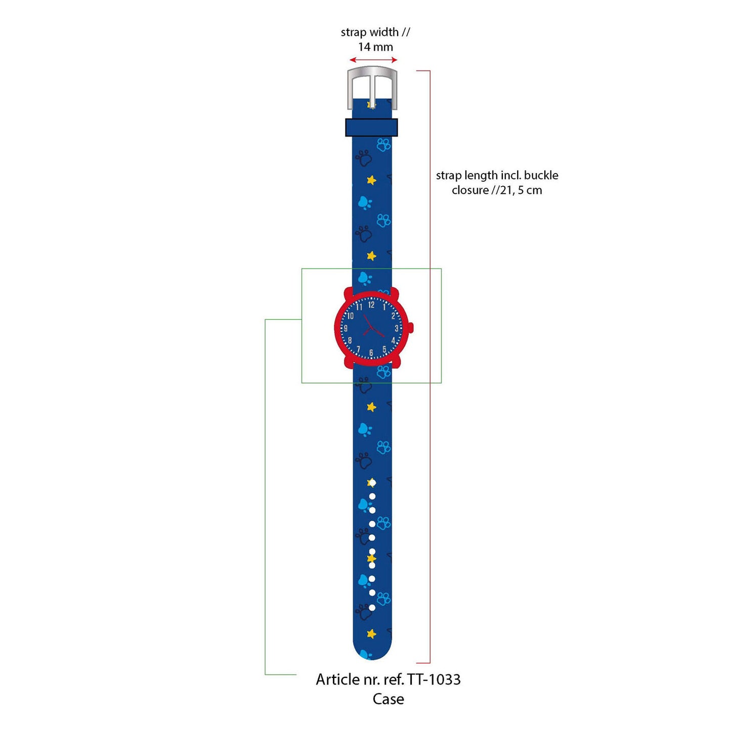 Vadobag watch patrouille patrouille bleu