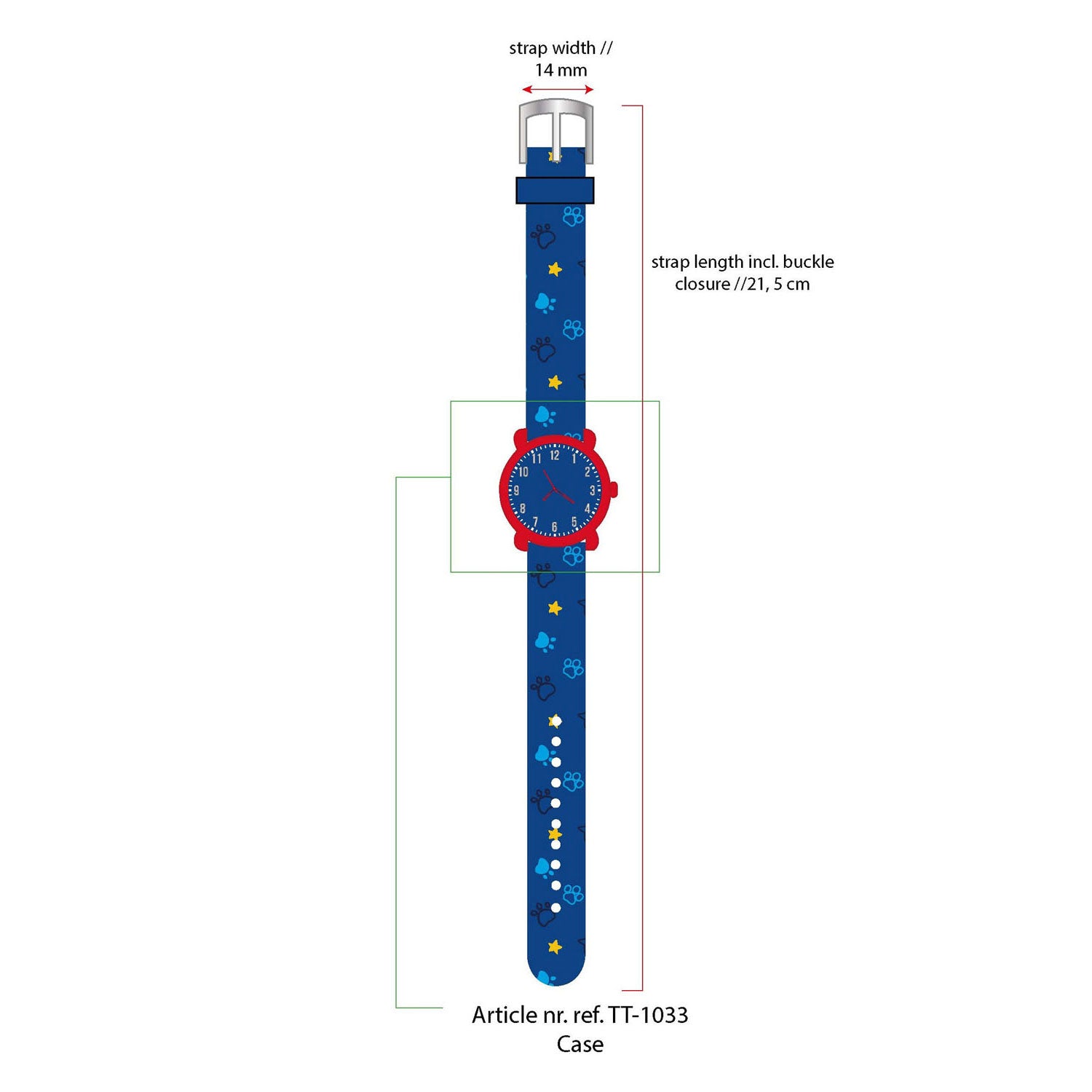 Vadobag watch patrouille patrouille bleu