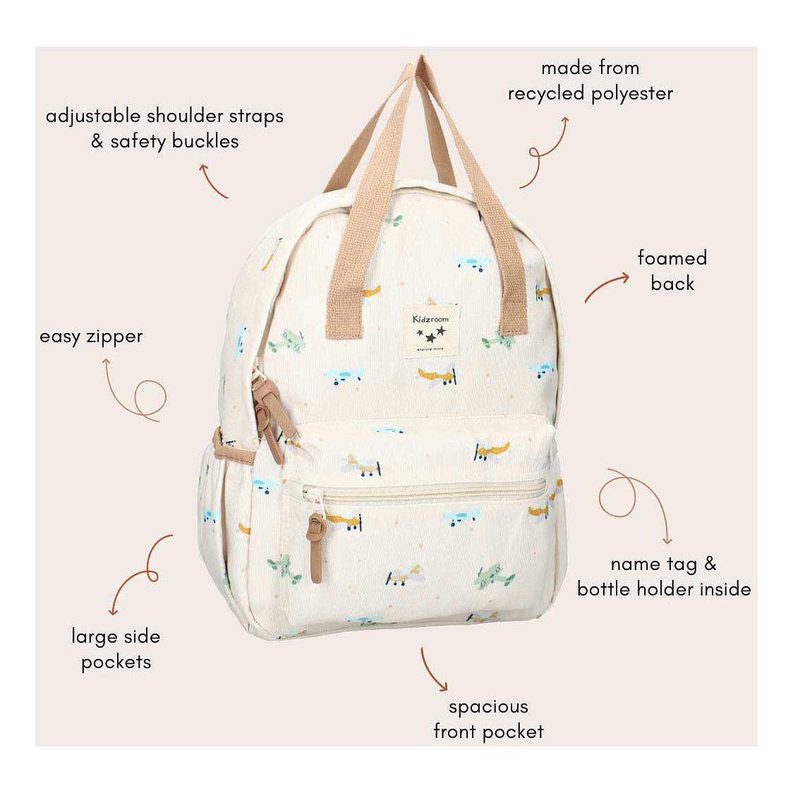 Kidzoom sac à dos lille petit aéronef