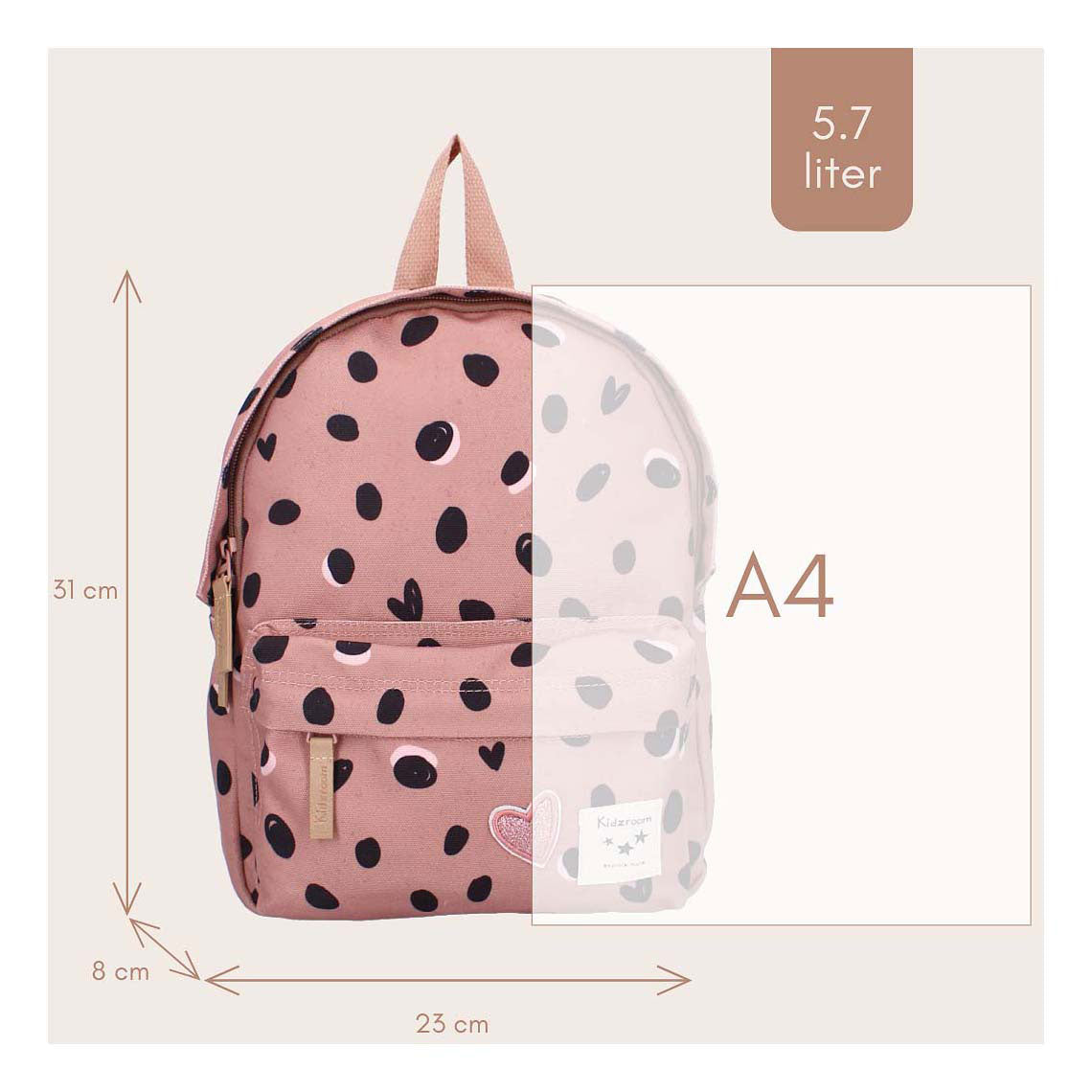Kidzoom sac à dos aimer les points noirs