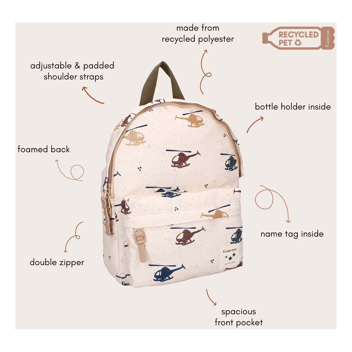Kidzroom sac à dos Paris Sweet Cuddles Aircraft