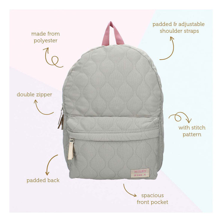 Sac à dos laiteux Kiss Sweet Bliss Green 39 x 29 x 12 cm