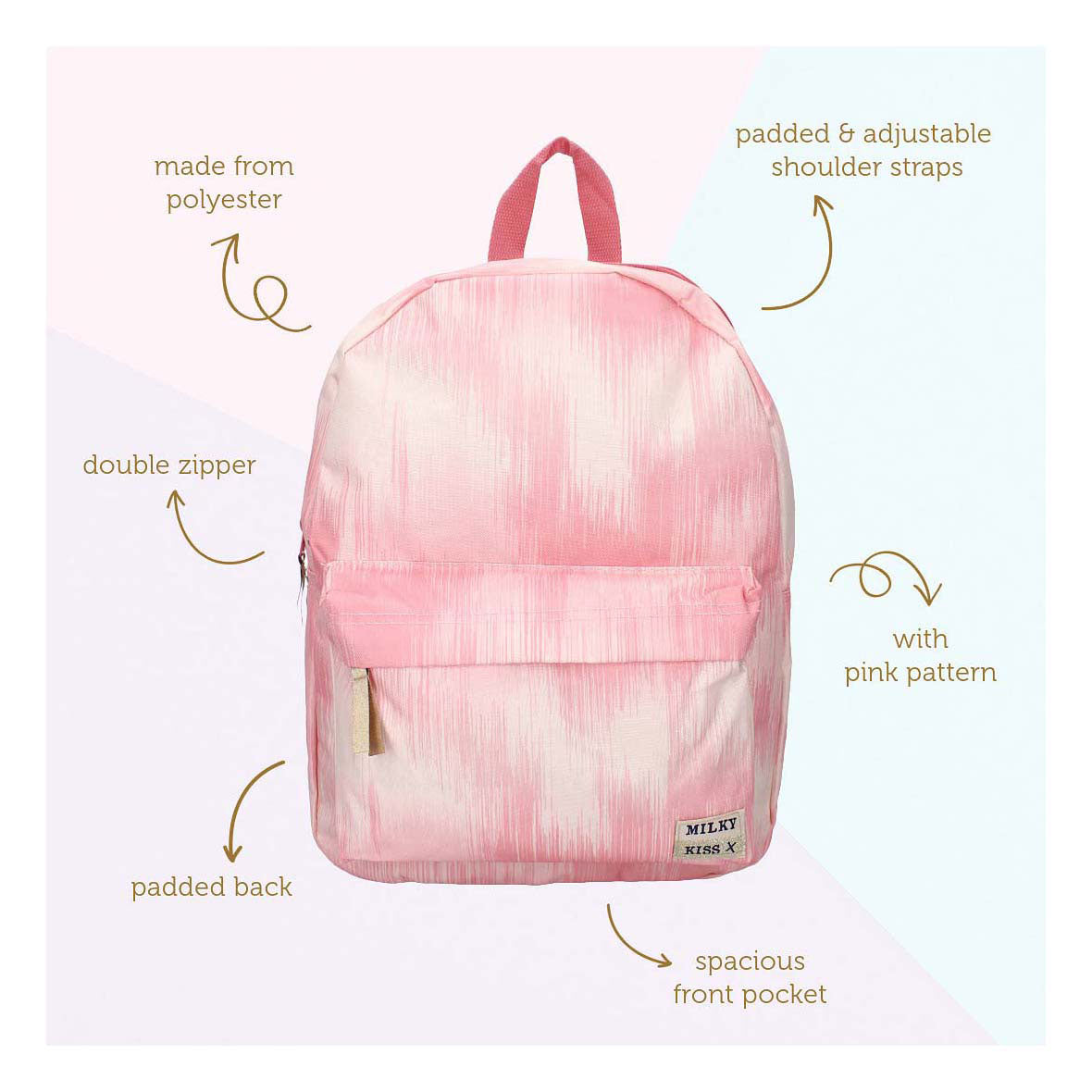 Saclot de baiser laiteux rose rose