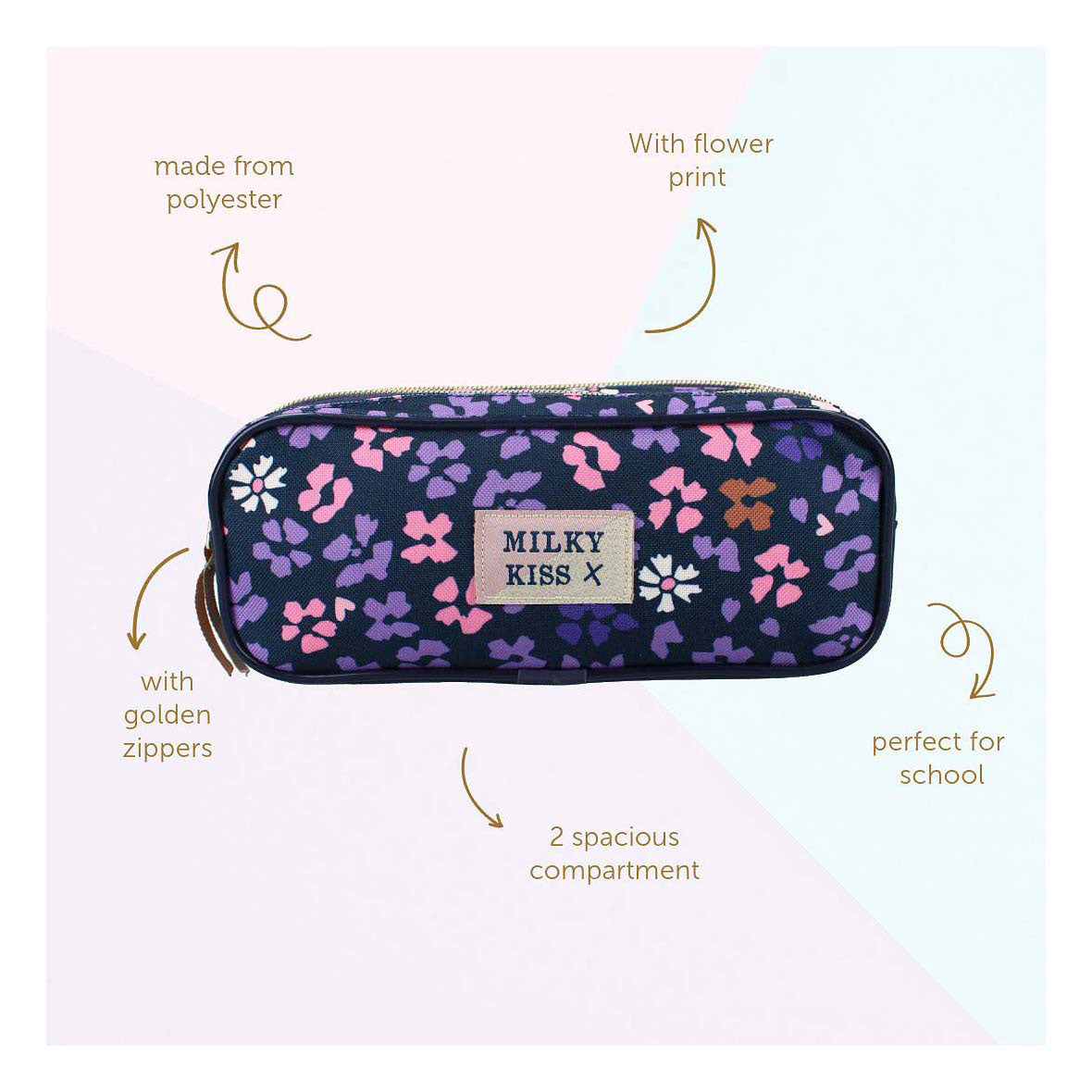 Pochette de baiser lacté fleur sauvage