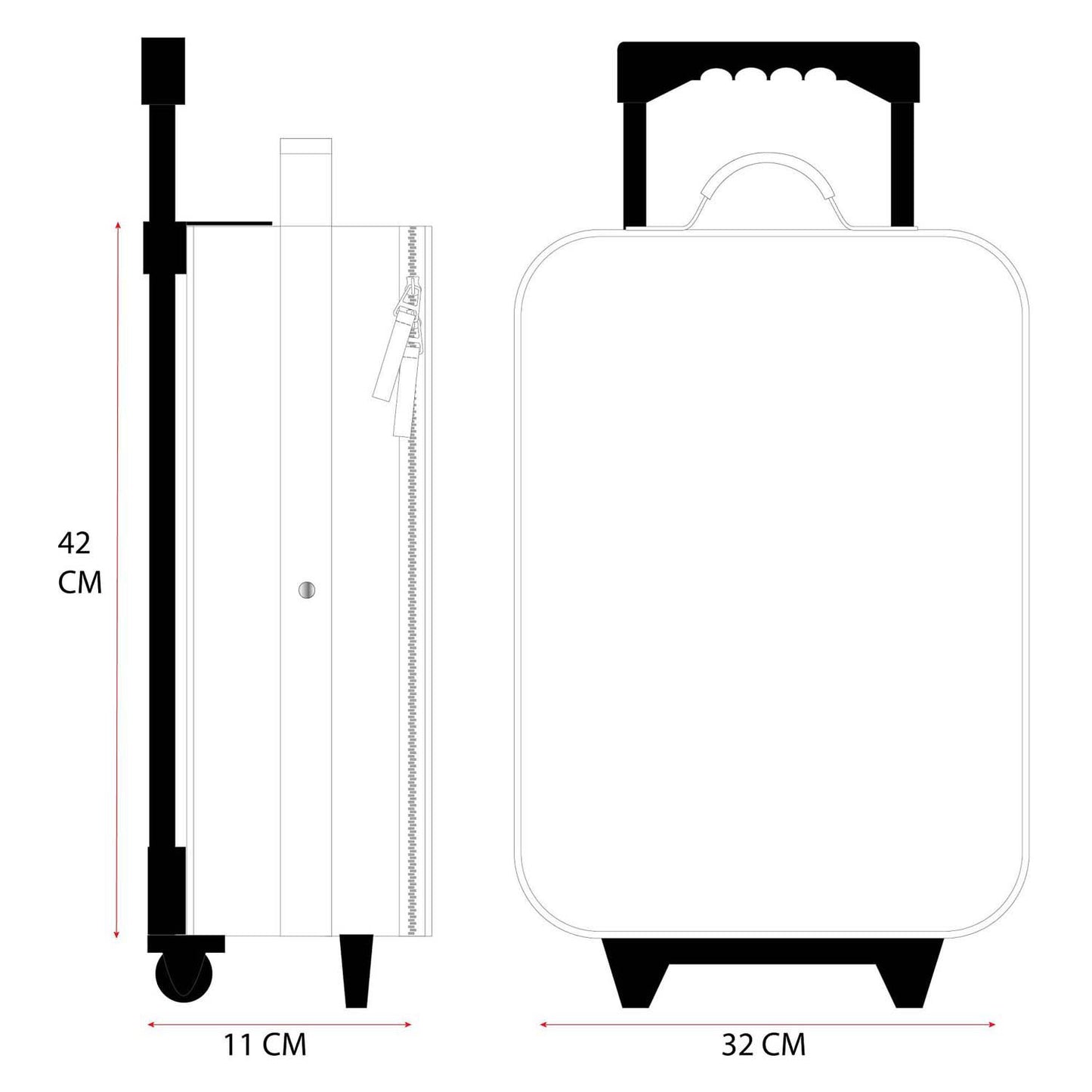 Vadobag Woezel Pip Trolley Suitcase fait pour rouler