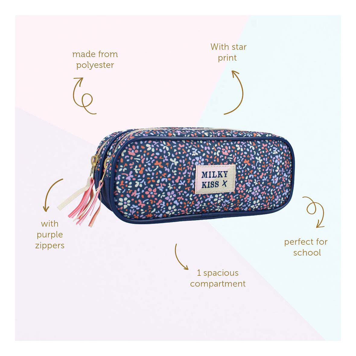 Pochette de baiser lacté renommée florale