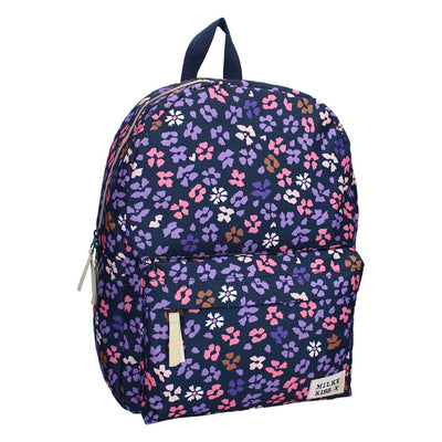 Sac à dos milky kiss prestige fleurs bleu foncé