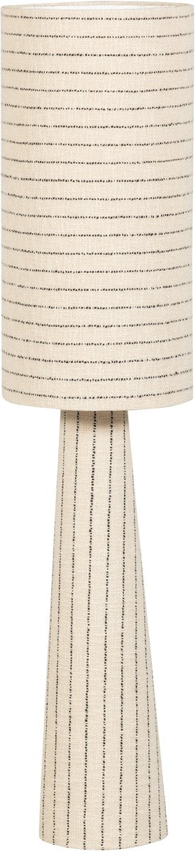 Lampadaire Woood loft - métal bouclé - naturel à rayures 130xø30 cm