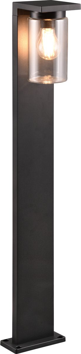 Trio ardila - lampadaire - noir mat - excl. 1x e27 4w - capteur crépusculaire - éclairage extérieur - ip44