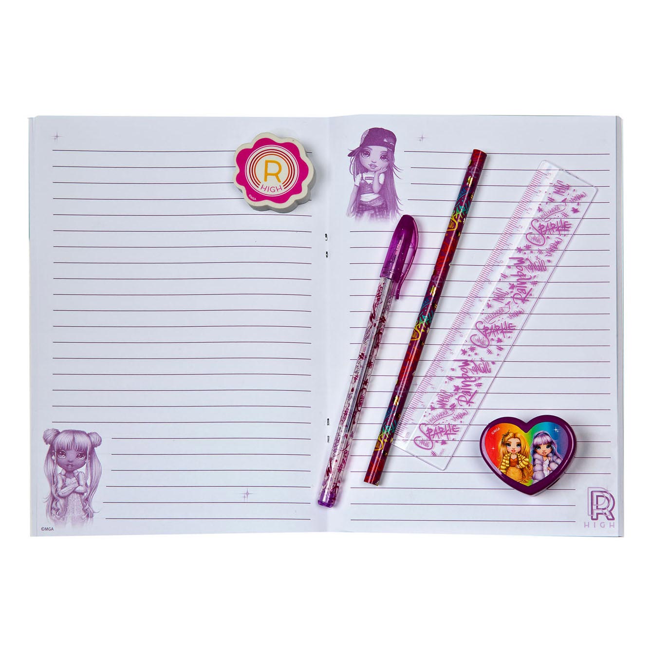 Ensemble d'écriture Rainbow High, 7dlg.