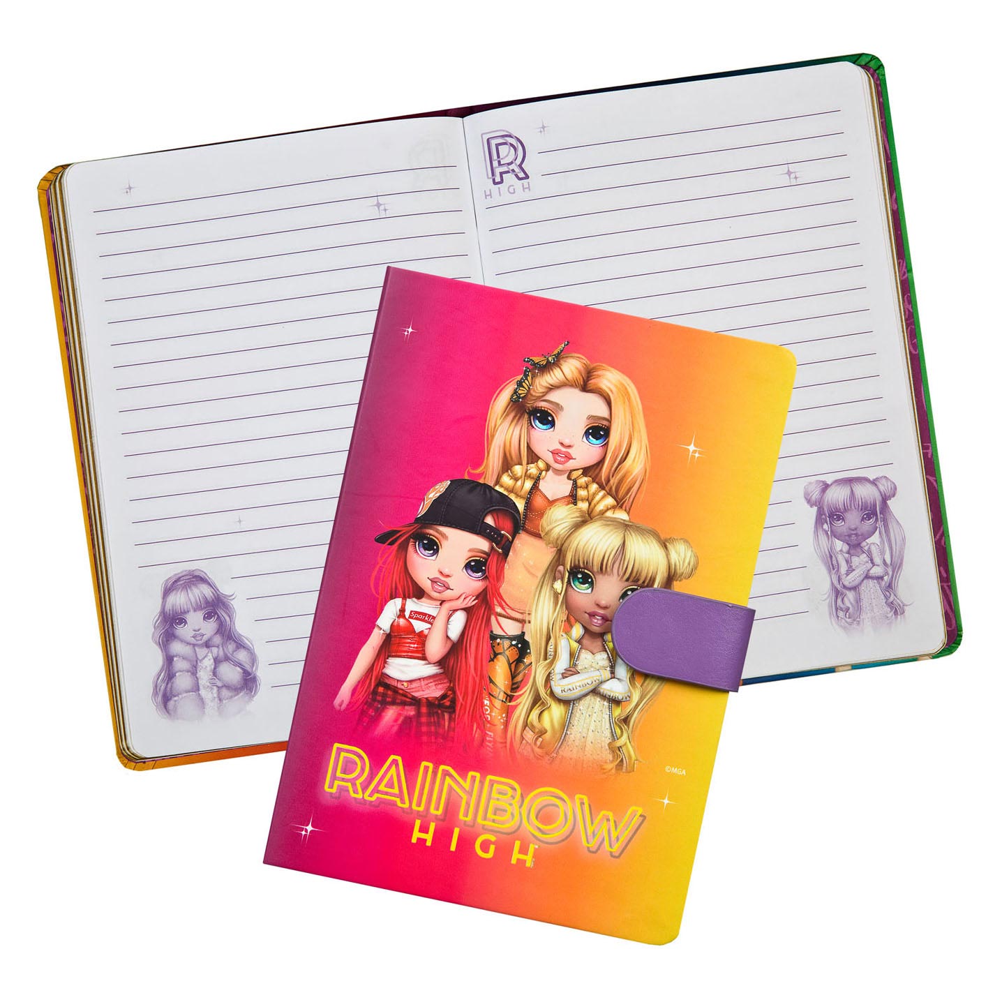 Rainbow High Notebook avec fermeture magnétique