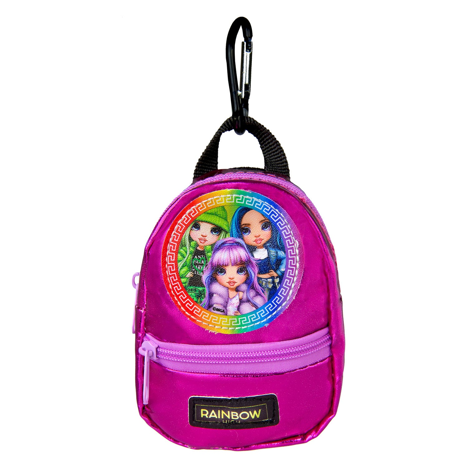 Anneau de clé de sac à dos en caisse en couverture arc-en-ciel rempli