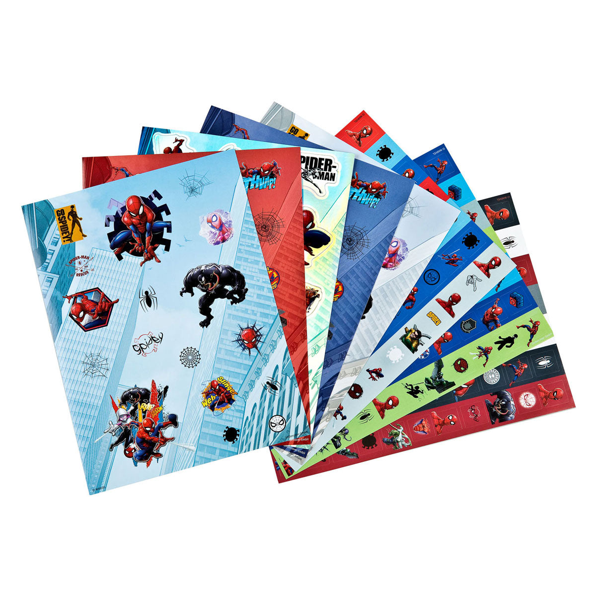 Autocollant sous couverture amusante Spiderman, 8 feuilles