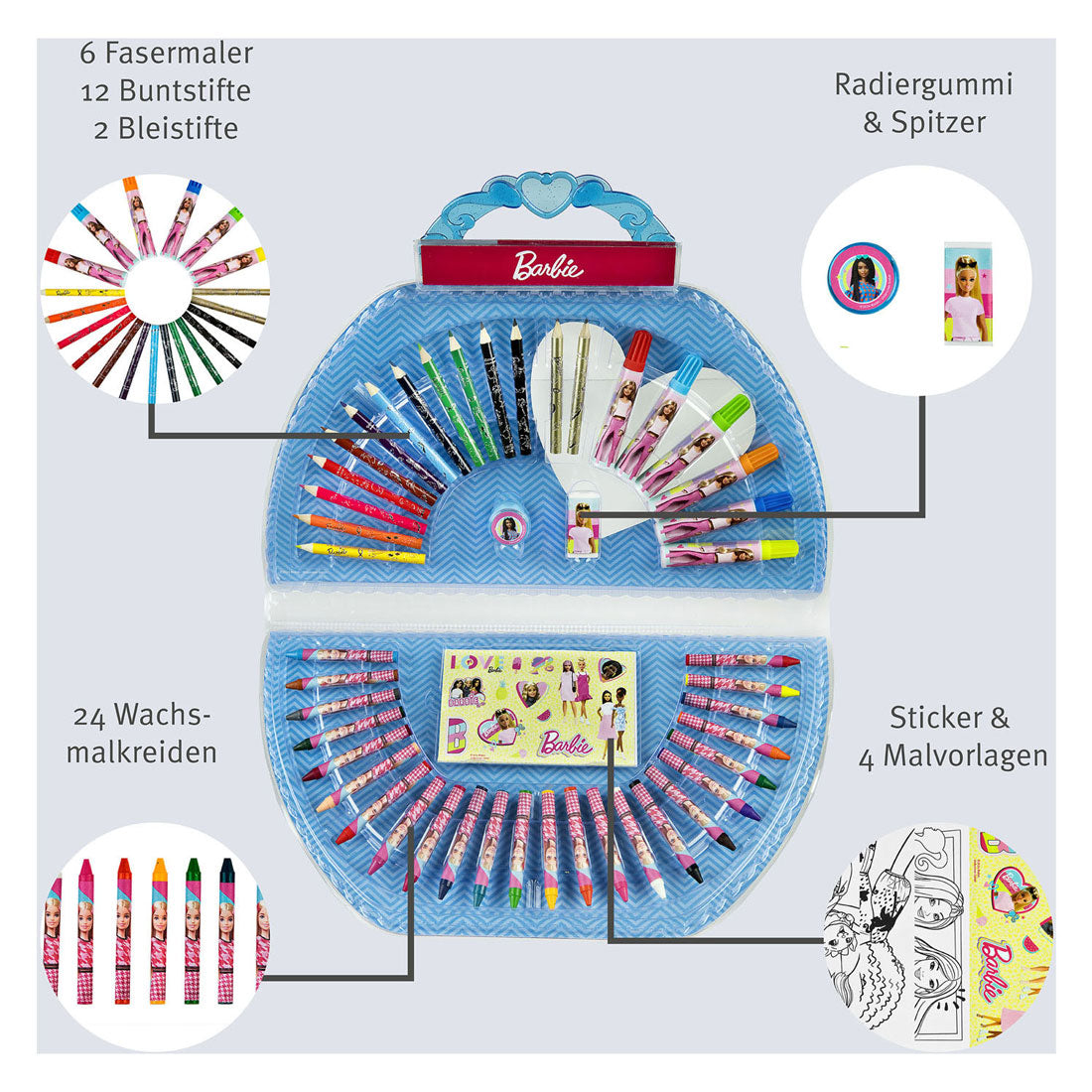 Barbie de la valise en couleur infiltrée, 51dlg.