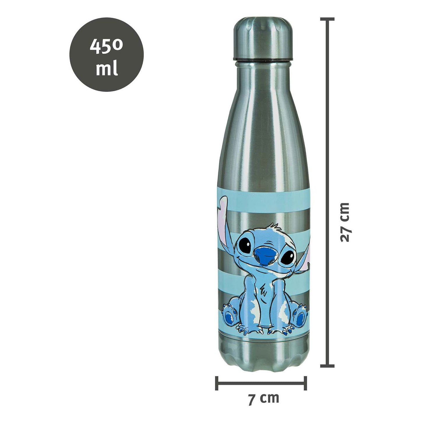 Couper bouteille de consommation en acier inoxydable sous couverture, 500 ml