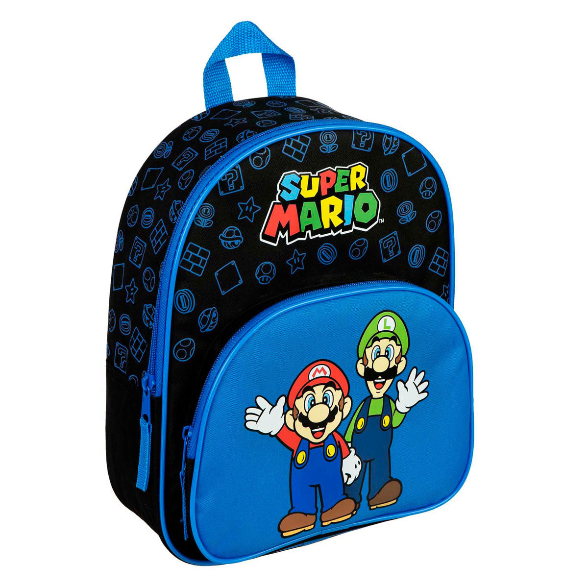 Sac à dos infiltré avec une poche avant Blue Super Mario