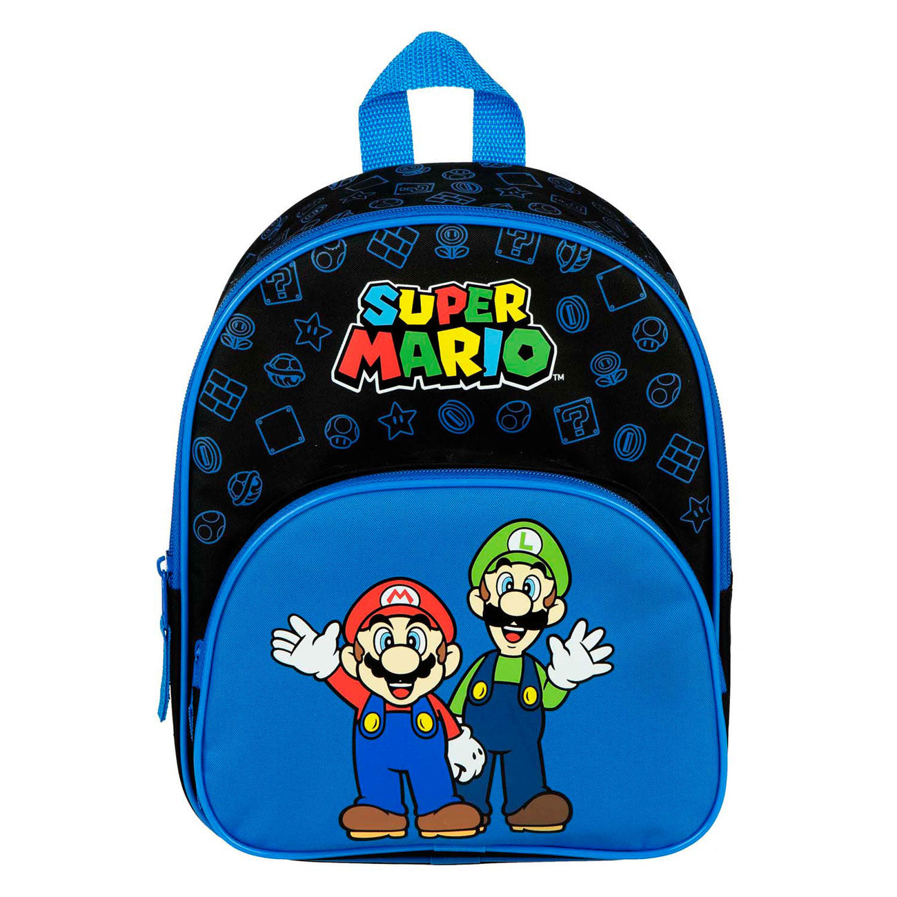 Sac à dos infiltré avec une poche avant Blue Super Mario