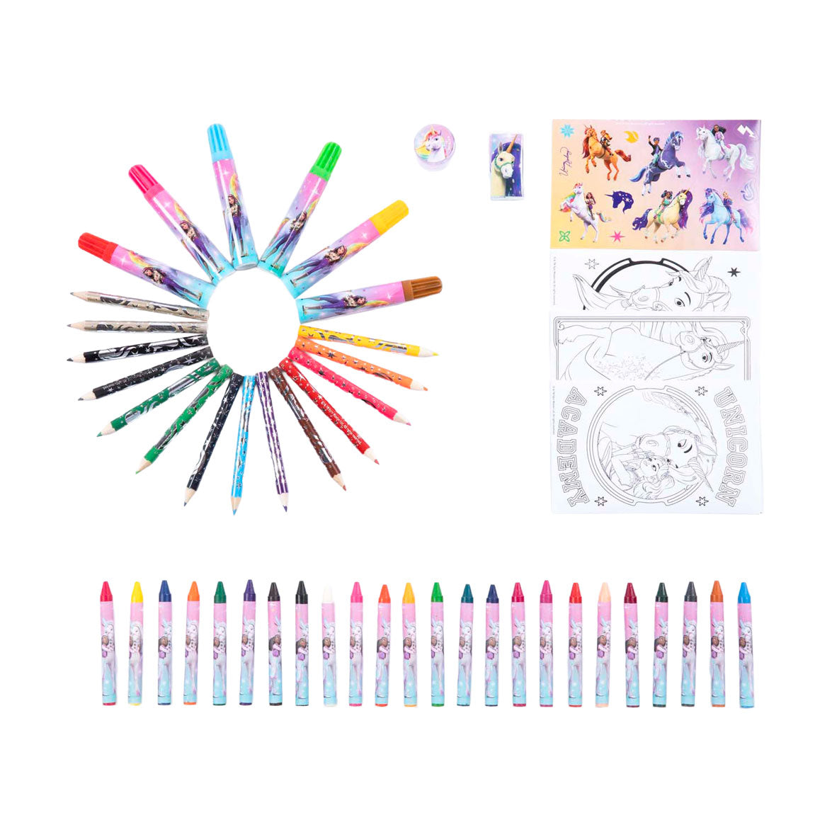 Case de couleurs de l'académie Unicorn Academy, 51dlg
