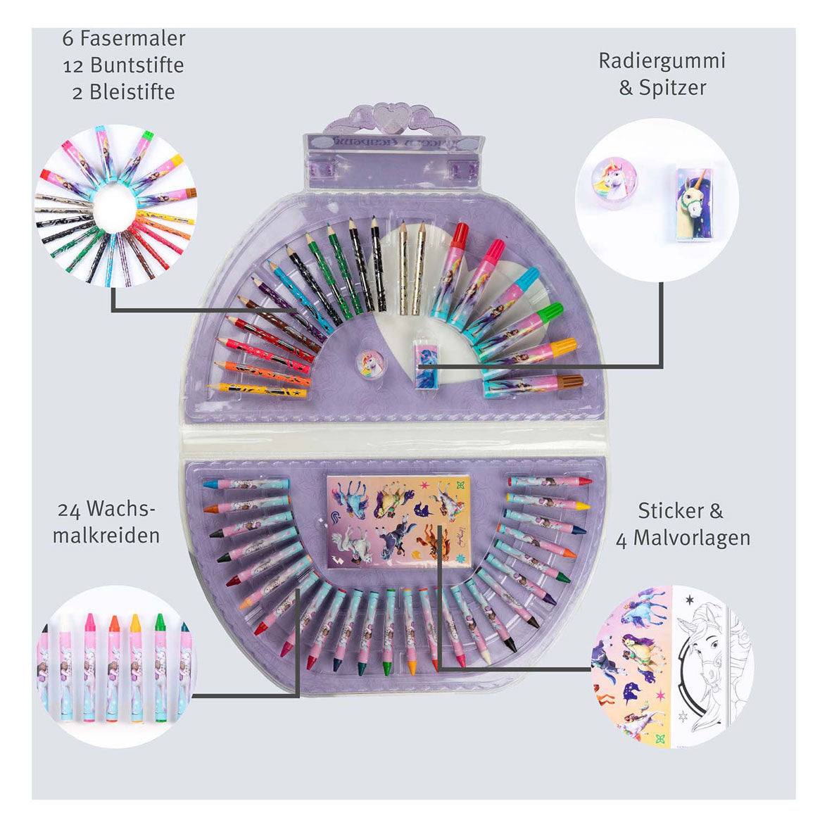 Case de couleurs de l'académie Unicorn Academy, 51dlg