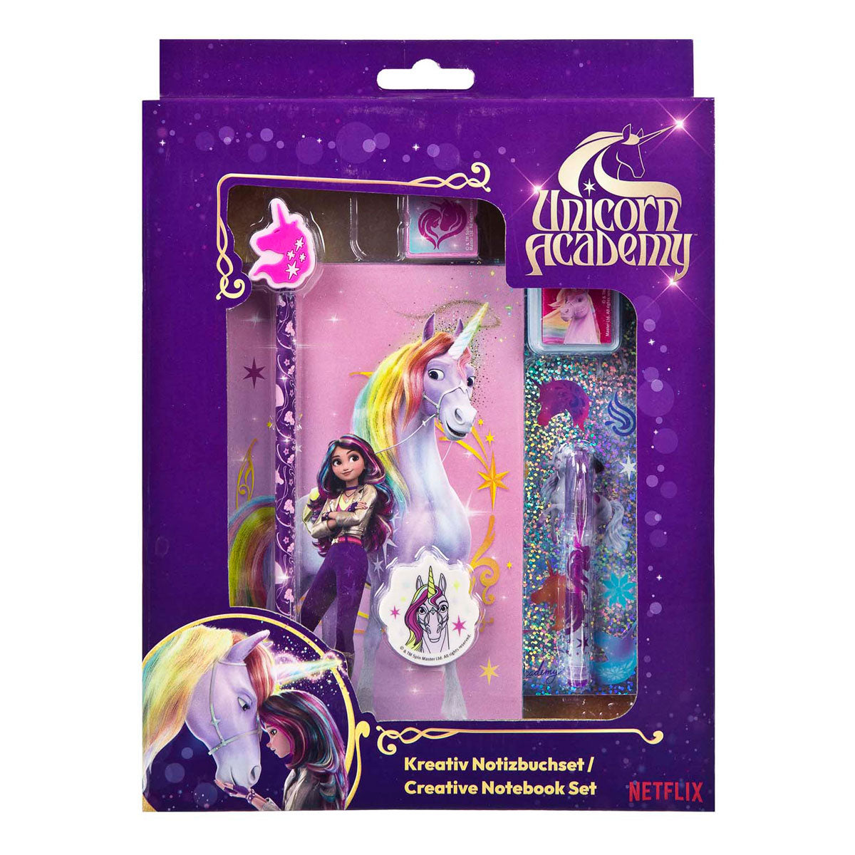 Sendcover Unicorn Academy Creative Set avec cahier, 8DLG