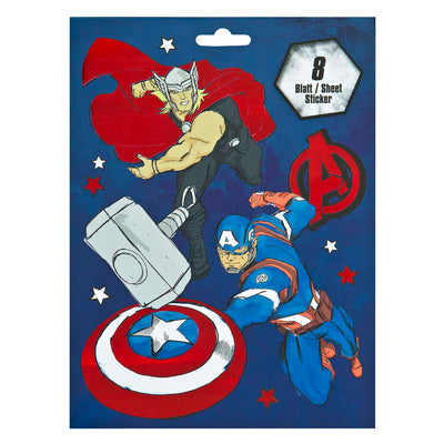 Stickerboek Avengers sous couverture avec 8 feuilles