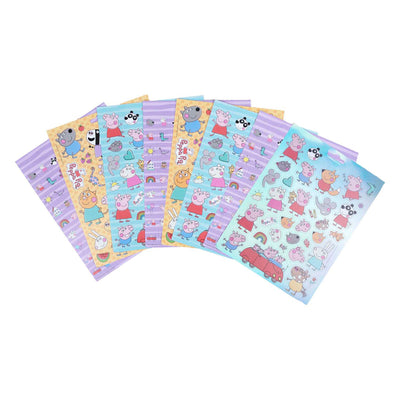 Livre d'autocollants infiltrés peppa cochon avec 8 feuilles