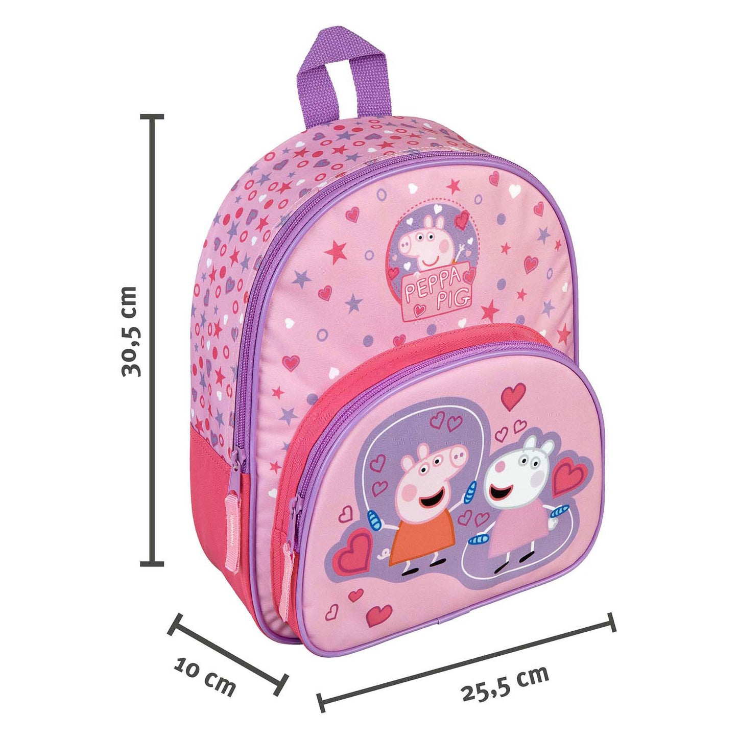 Sac à dos infiltré avec poche avant peppa cochon