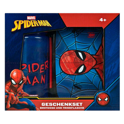 Spiderman Set à couvain tambour et bouteille de boisson