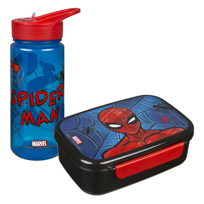 Spiderman Set à couvain tambour et bouteille de boisson
