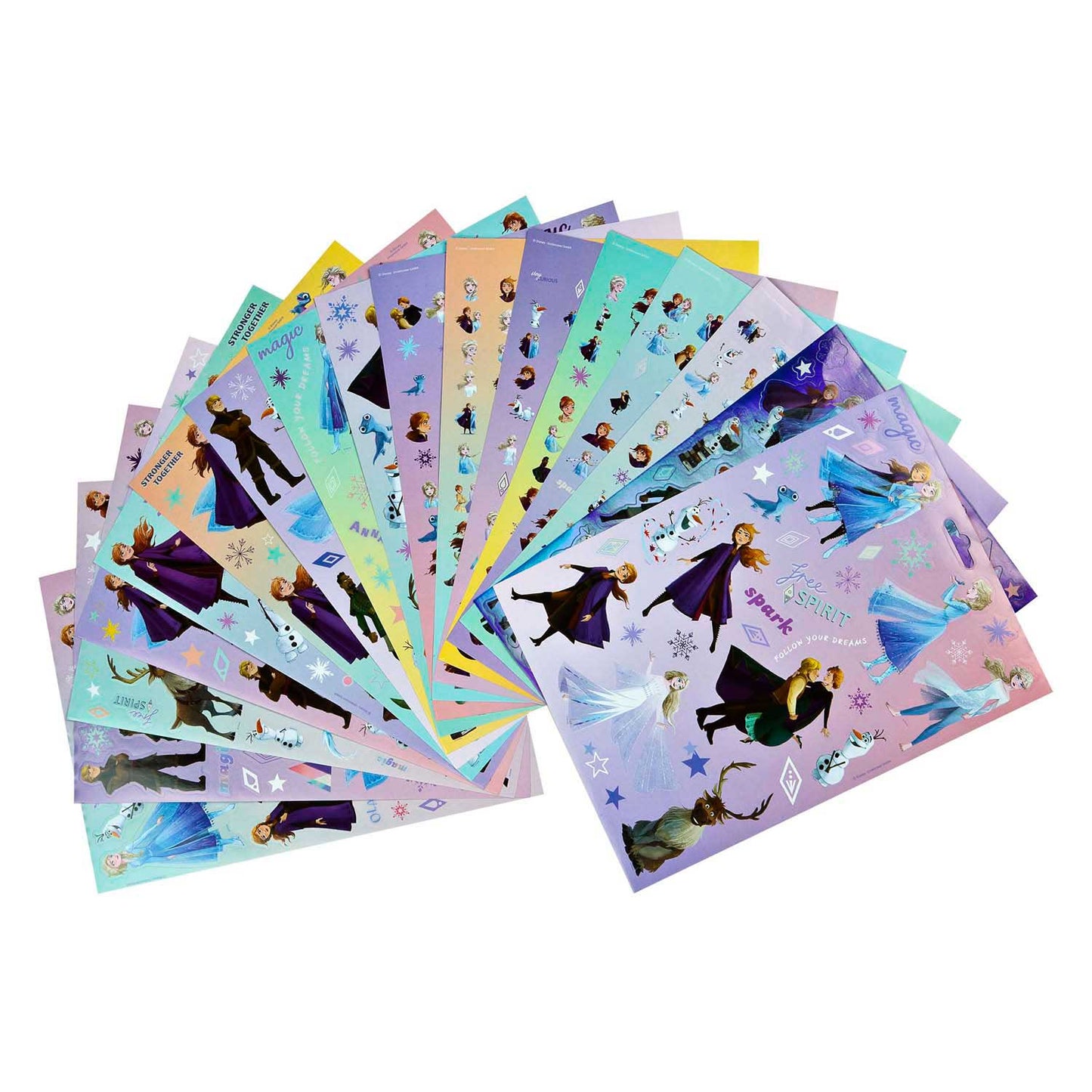 Feuilles d'autocollants infiltrées Frozen - 1000st.