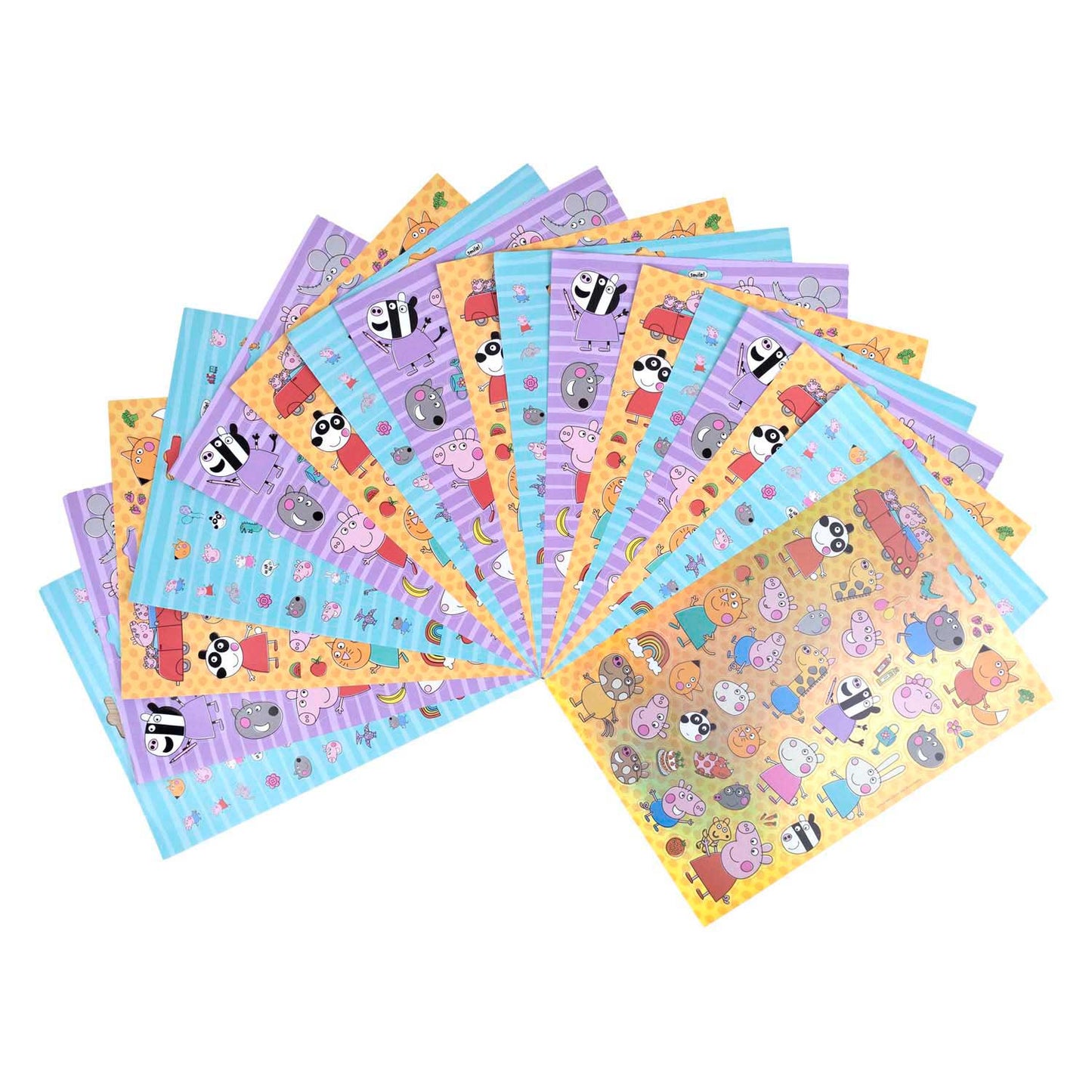 Feuilles d'autocollants infiltrées Peppa Pig - 1000st.