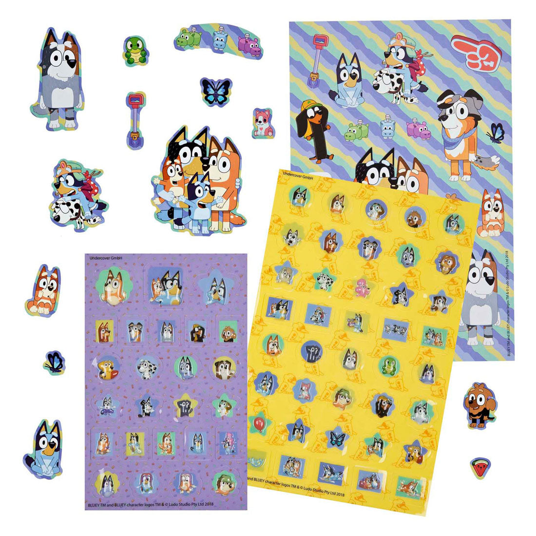 Ensemble de super autocollants Undercover bleu - 500+pcs.