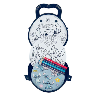 Coffret de coloriage Disney à aller broder avec crayons de couleur et autocollants
