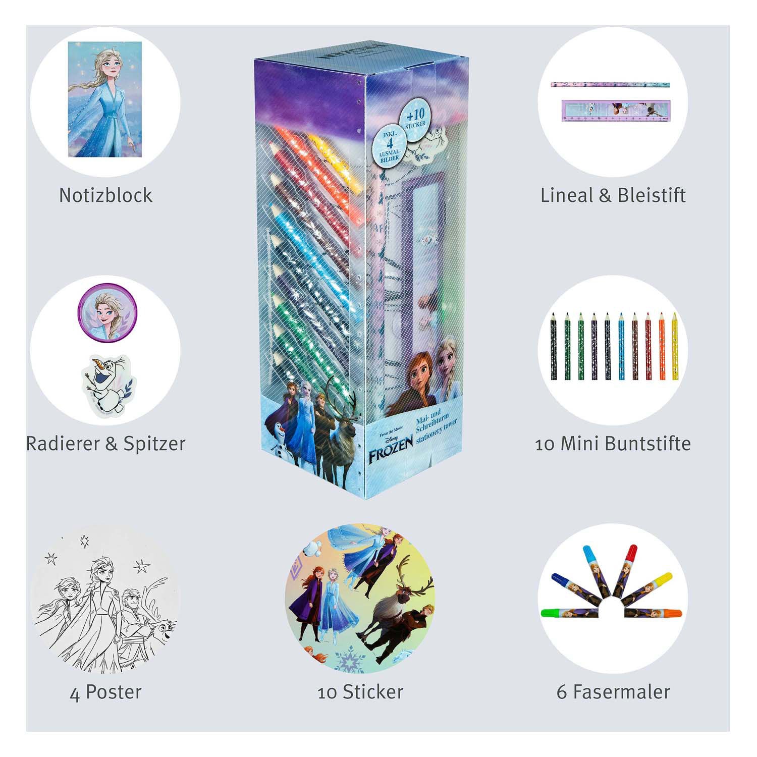 Tour de papeterie Disney La Reine des Neiges - 35 pcs.