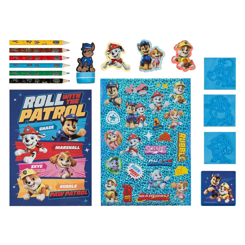 Mega set de coloriage et de tampons Paw Patrol - 15 pcs.