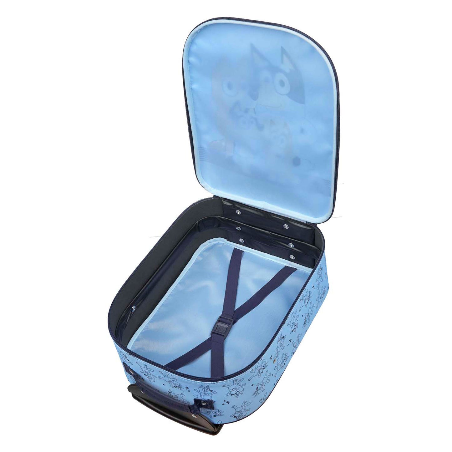 Valise trolley bleu